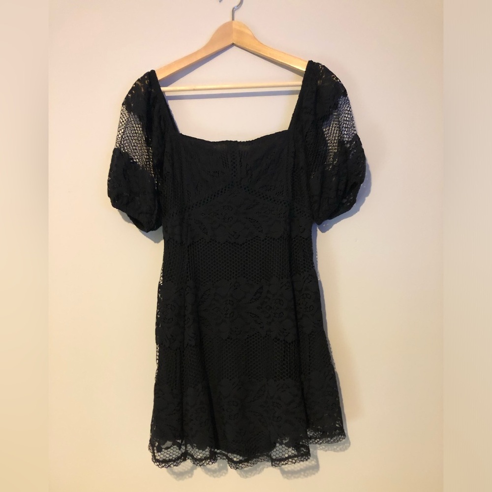 Free People Size Small Black Lace Dress